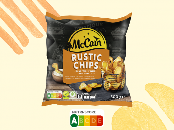 Rustic Chips, krokante en golvende aardappelen met schil