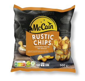 Rustic Chips, krokante en golvende aardappelen met schil